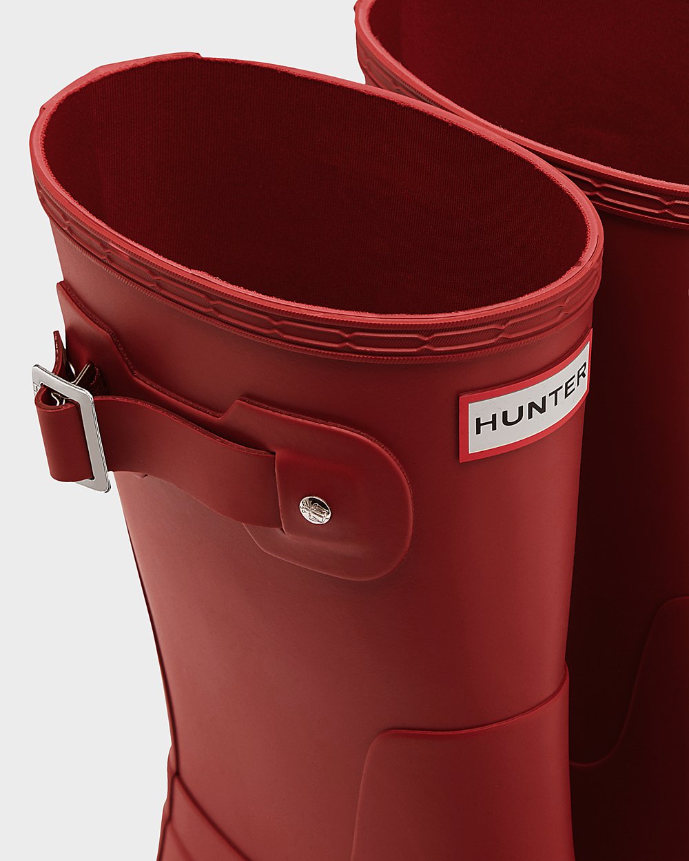 Botas de Lluvia Cortas Hunter Hombre - Original - Rojos - LAZBRST-70